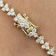 Diamond Tennis Bracelet 4.06 Carat Yellow Gold 14K