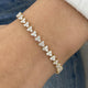 Diamond Tennis Bracelet 4.06 Carat Yellow Gold 14K