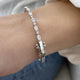 Diamond Bangle Bracelet 1.42 Carat White Gold 14K