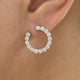 Diamond Hoop Earrings 1.7 ct White Gold
