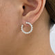 Diamond Hoop Earrings 1.7 ct White Gold