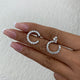 Diamond Hoop Earrings 1.7 ct White Gold