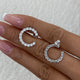 Diamond Hoop Earrings 1.7 ct White Gold
