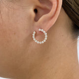 Diamond Hoop Earrings 1.70 ct Rose Gold