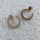 Diamond Hoop Earrings 1.70 ct Rose Gold