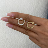 Diamond Hoop Earrings 1.70 ct Yellow Gold