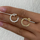 Diamond Hoop Earrings 1.70 ct Yellow Gold