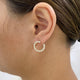 Diamond Hoop Earrings 1.70 ct Yellow Gold