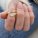 Diamond Wrap Ring 0.47 Carat Yellow Gold 14K