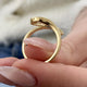 Diamond Wrap Ring 0.47 Carat Yellow Gold 14K