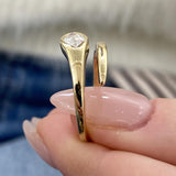 Diamond Wrap Ring 0.47 Carat Yellow Gold 14K