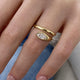 Diamond Wrap Ring 0.47 Carat Yellow Gold 14K