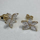 Diamond Stud Earrings 2.55 Carat Yellow Gold 14K