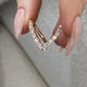 Diamond Chevron Pave Ring 1.36 Carat Rose Gold 14K