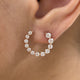 Diamond Half Hoops Earrings 1.6 ct Rose Gold