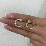 Diamond Half Hoops Earrings 1.6 ct Yellow Gold