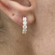 Diamond Hoop Earrings 1.45 Carat Yellow Gold 14K