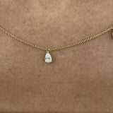 Diamond Chain Necklace 1.66 Carat Yellow Gold 14K