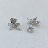 Diamond Stud Earrings 2.64 Carat White Gold 14K
