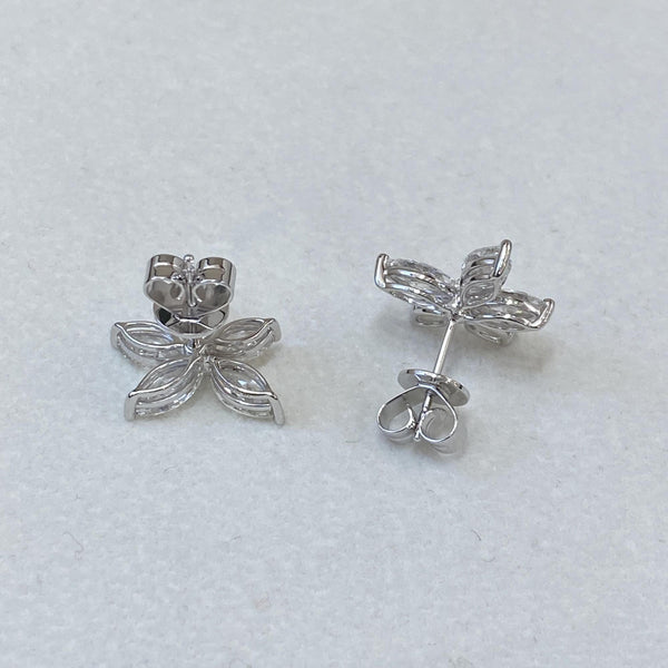 Diamond Stud Earrings 2.64 Carat White Gold 14K