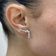 Diamond Climber Earrings 1.29 Carat White Gold 14K