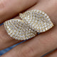 Diamond Statement Ring 3.06 Carat Yellow Gold 14K