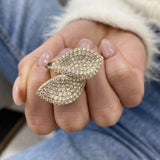 Diamond Statement Ring 3.06 Carat Yellow Gold 14K