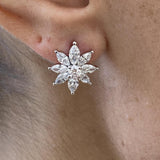 Diamond Earrings 2.15 Carat White Gold 14K