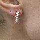 Diamond Drop Earrings 0.99 Carat Rose Gold 14K