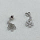 Diamond Dangle Earrings 1.57 Carat White Gold 14K