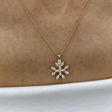 Diamond Pendant Necklace 1.48 Carat Yellow Gold 14K