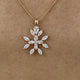 Diamond Pendant Necklace 1.46 Carat Rose Gold 14K