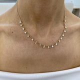 Diamond Chain Necklace 2.24 Carat Yellow Gold 14K