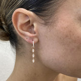 Diamond Drop Earrings 0.57 Carat Rose Gold 14K