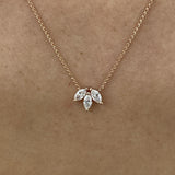 Diamond Chain Necklace 0.48 Carat Rose Gold 14K