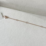 Diamond Chain Necklace 0.48 Carat Rose Gold 14K