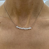 Diamond Chain Necklace 1.81 Carat White Gold 14K