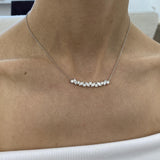 Diamond Chain Necklace 1.81 Carat White Gold 14K