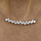 Diamond Chain Necklace 1.81 Carat White Gold 14K