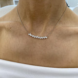 Diamond Chain Necklace 1.81 Carat White Gold 14K