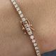 Diamond Tennis Bracelet 2.91 Carat Rose Gold 14K
