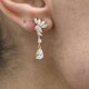 Diamond Drop Earrings 1.93 Carat Yellow Gold 14K