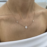 Diamond Chain Necklace 1.09 Carat Rose Gold 14K