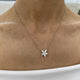 Diamond Chain Necklace 1.29 Carat White Gold 14K