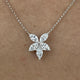 Diamond Chain Necklace 1.29 Carat White Gold 14K