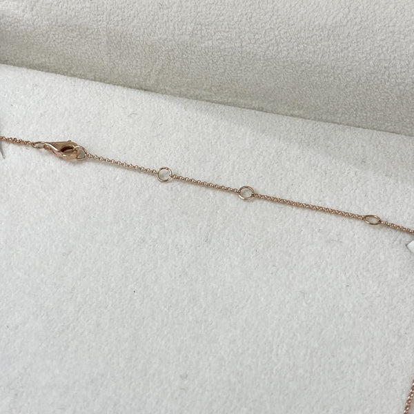 Diamond Chain Necklace 1.29 Carat Rose Gold 14K