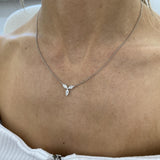 Diamond Chain Necklace 0.68 Carat White Gold 14K