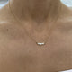 Diamond Pendant Necklace 0.58 Carat Yellow Gold 14K