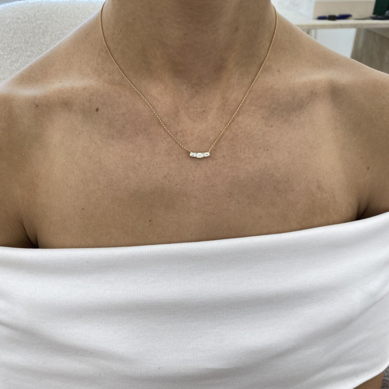 Diamond Pendant Necklace 0.58 Carat Yellow Gold 14K