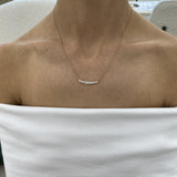 Diamond Chain Necklace 0.82 Carat Rose Gold 14K